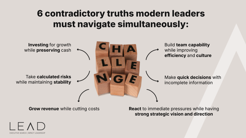 LEAD Executive Search - 6 contradictory truths modern leaders must navigate