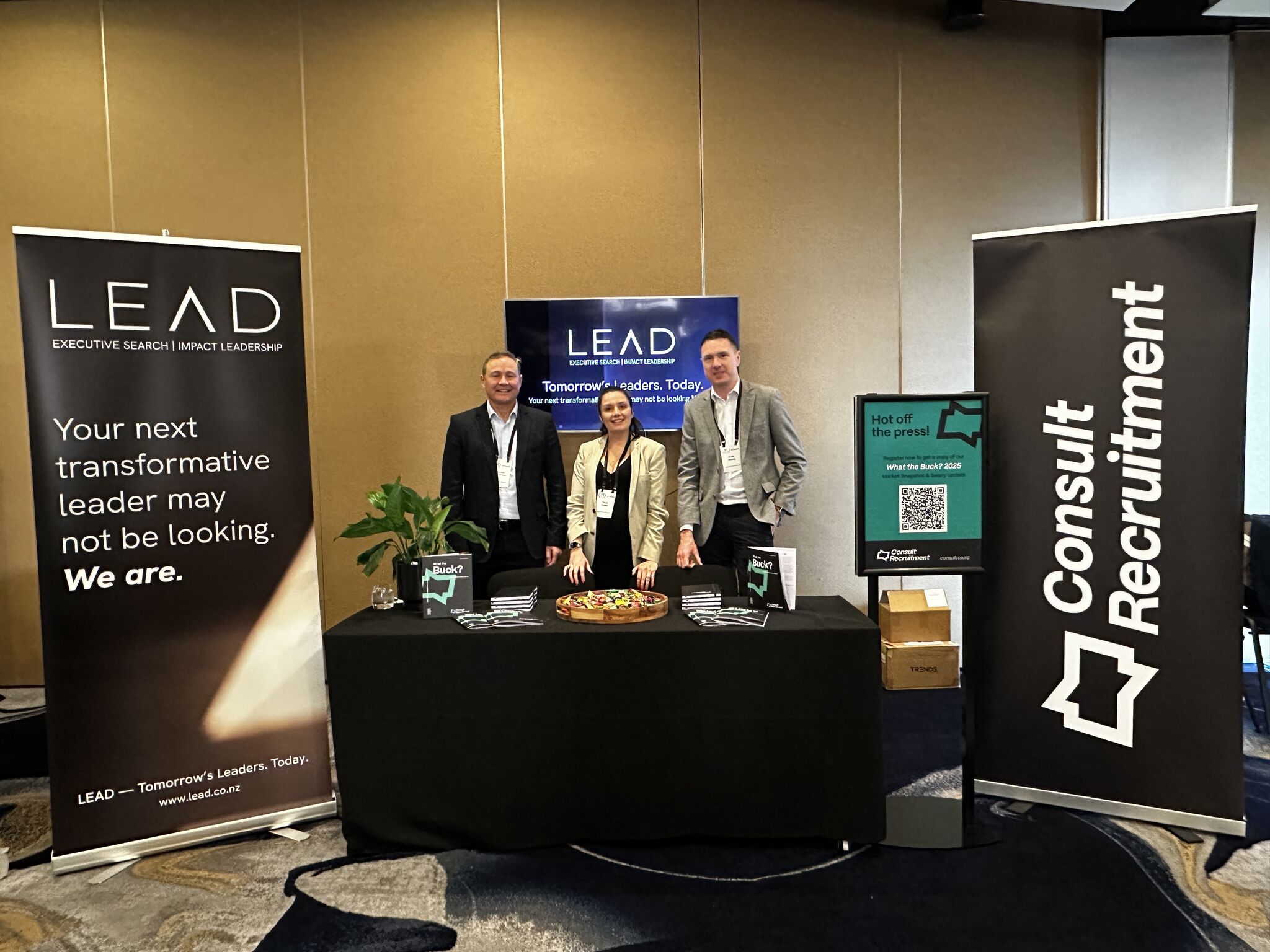 LEAD Executive Search and Consult Recruitment booth at CFO Symposium 2025 NZ