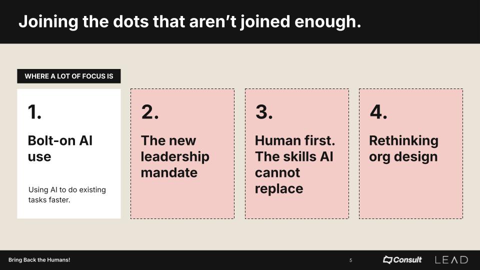 Joining the dots that aren't joined enough - AI Leadership - LEAD Executive Search